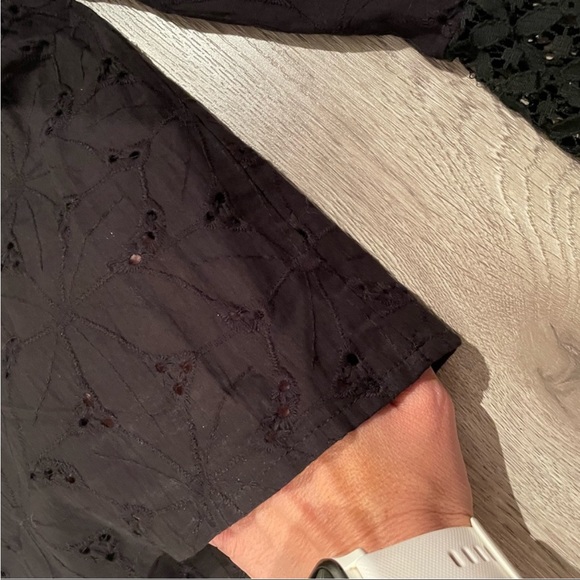 Le Chateau plaid skirt and black gem stone sandals, with 3 tops to match - Picture 15 of 16